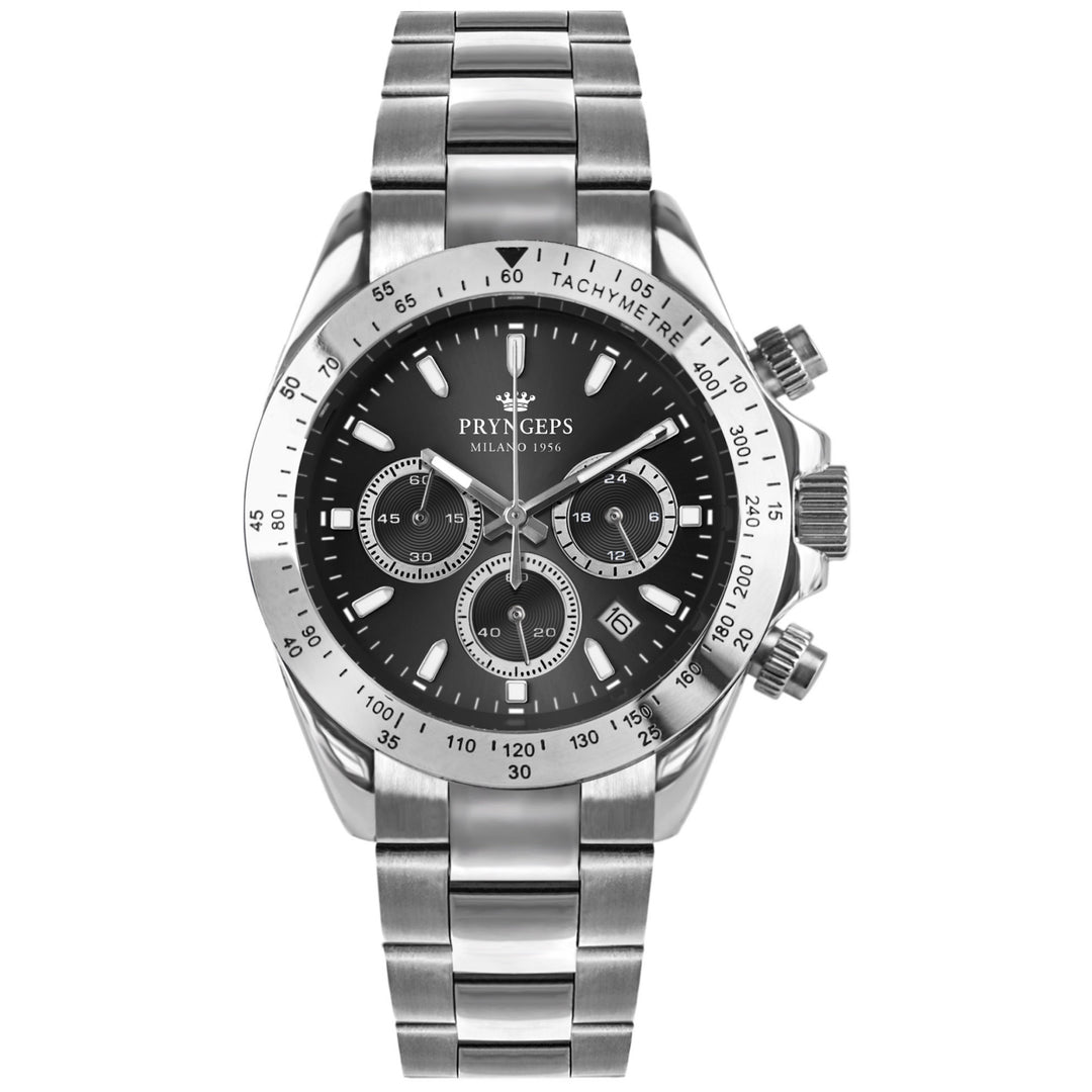 Pryngeps Erre X Herren-Chronouhr 40 mm grauer Quarzstahl CR623/1 GR