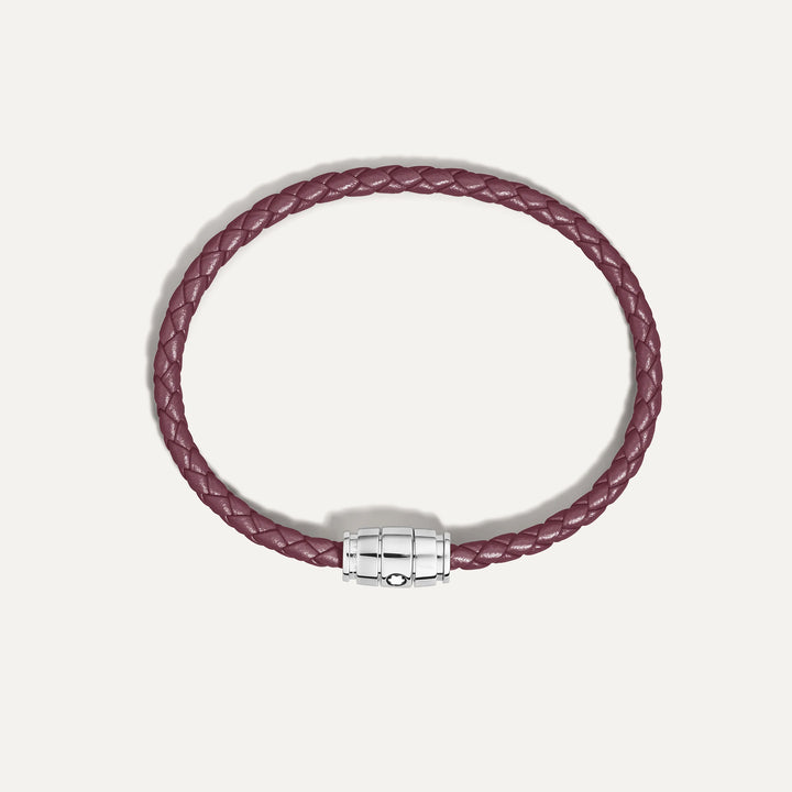 Montblanc 3-Ring-Armband aus Stahl und Leder Meisterstück Cassis Größe S 13431360