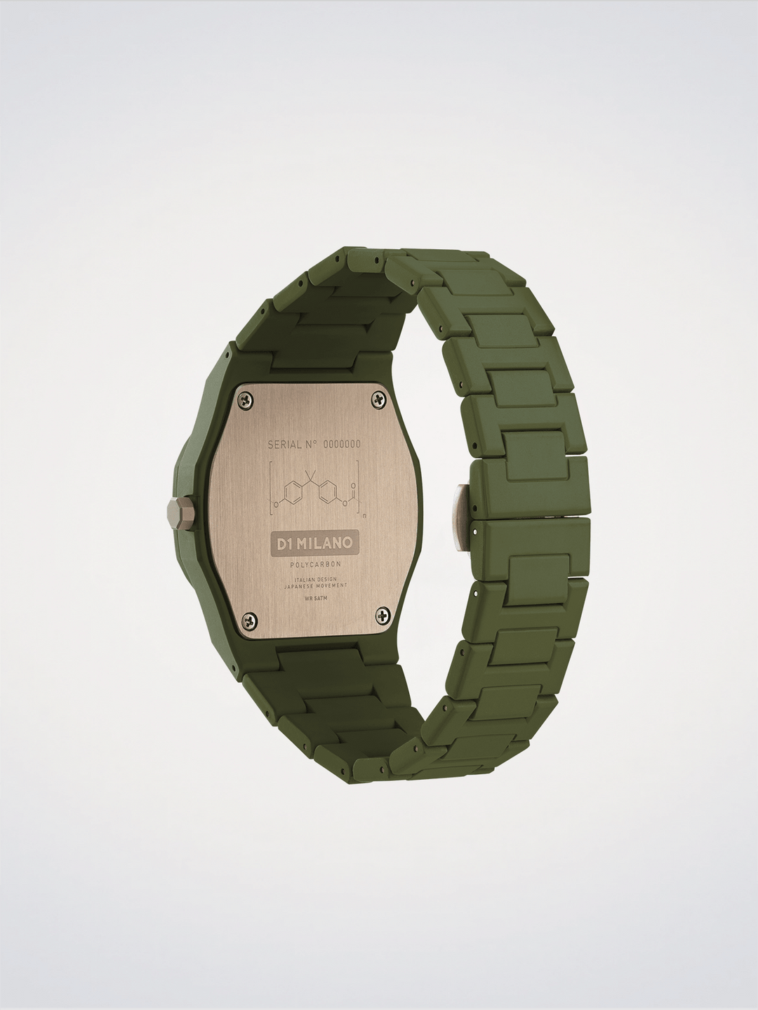 D1 Milano Militair Groen Polycarbon 40,5 mm D1-PCBJ22