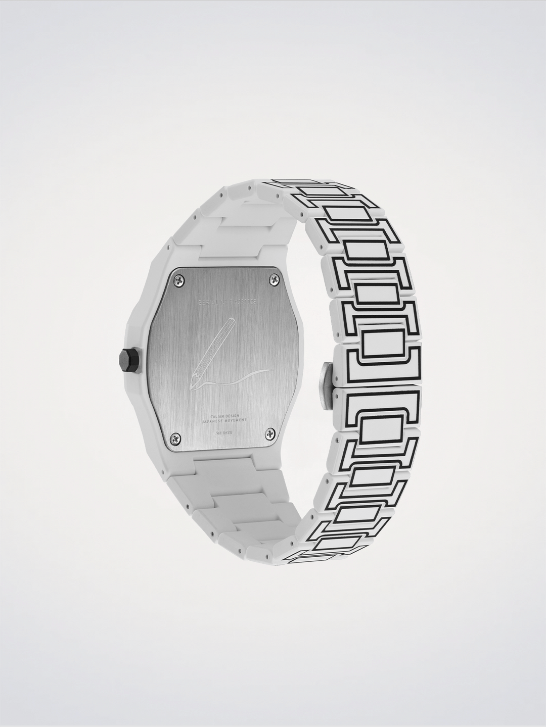D1 Milano White Sketch Polycarbonat 40,5 mm D1-PCBJ34