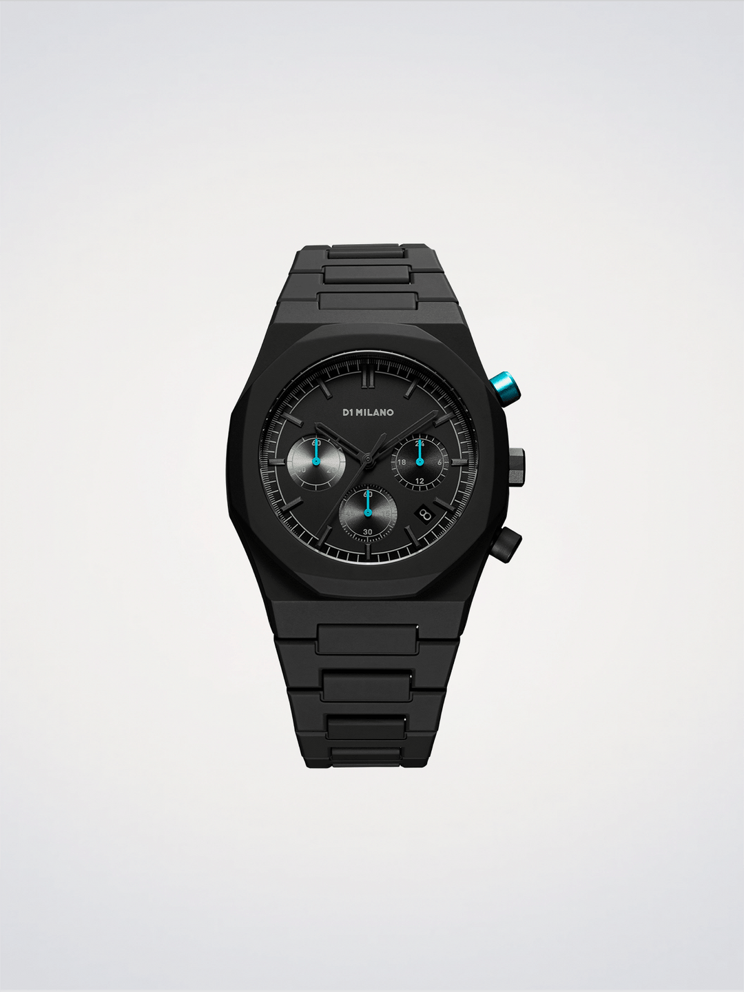 D1 Milano Houtskool Zwart Polychrono 40,5 mm D1-PHBJ07