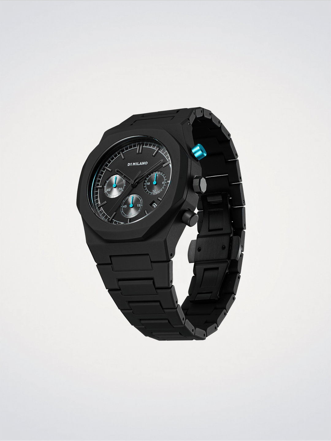 D1 Milano Houtskool Zwart Polychrono 40,5 mm D1-PHBJ07
