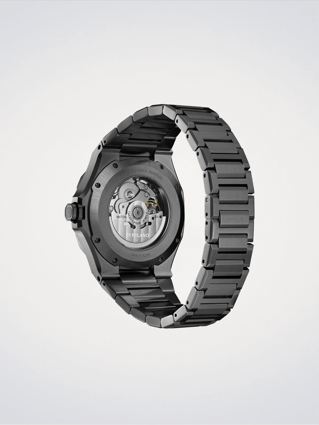 D1 Milano Gun Metal skelet 41,5 mm D1-SKBJ11