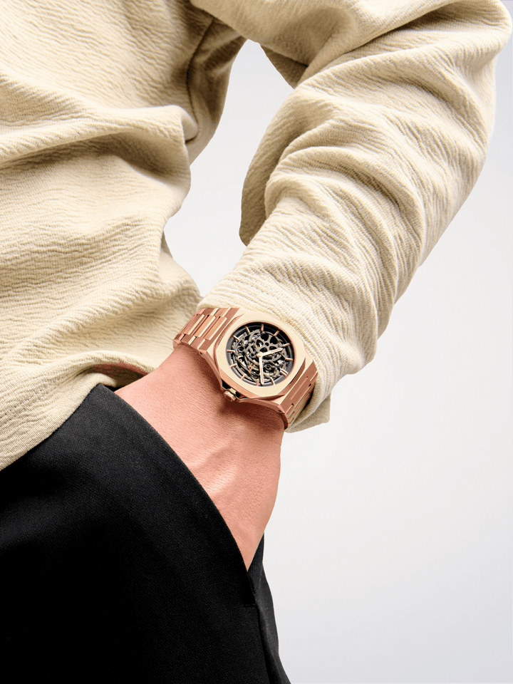 D1 Milano Rose Gold Skeleton 41.5mm D1-SKBJ12