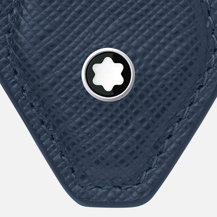Montblanc ink blue Sartorial diamond-shaped key ring 131739
