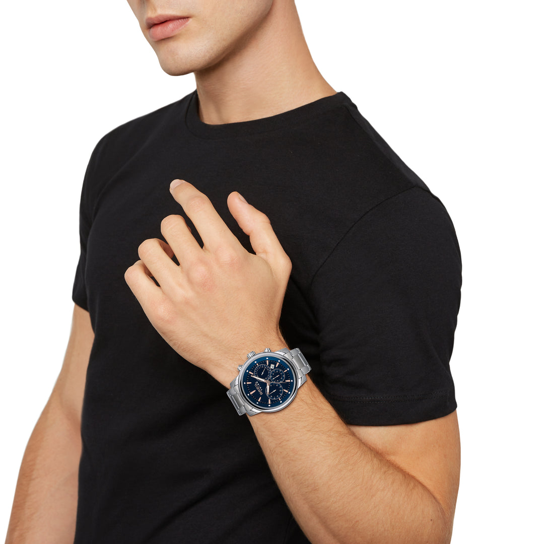 Breil horloge Caliber Chrono 43mm blauw quartz staal EW0645