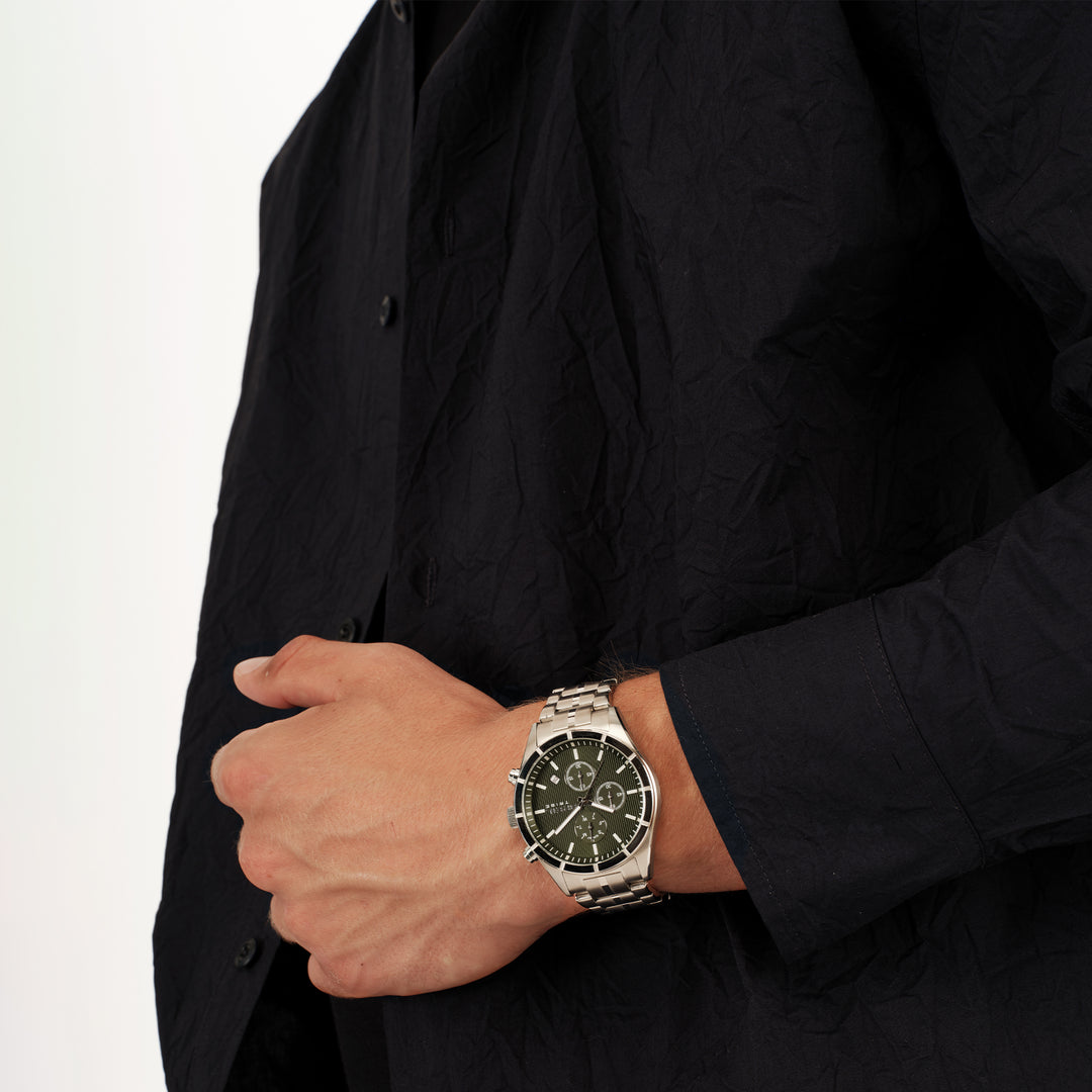 Breil Captain Chrono Uhr 42 mm grüner Quarzstahl EW0796