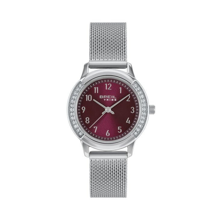 Breil Eye To Eye horloge 30mm bordeaux quartz staal EW0804