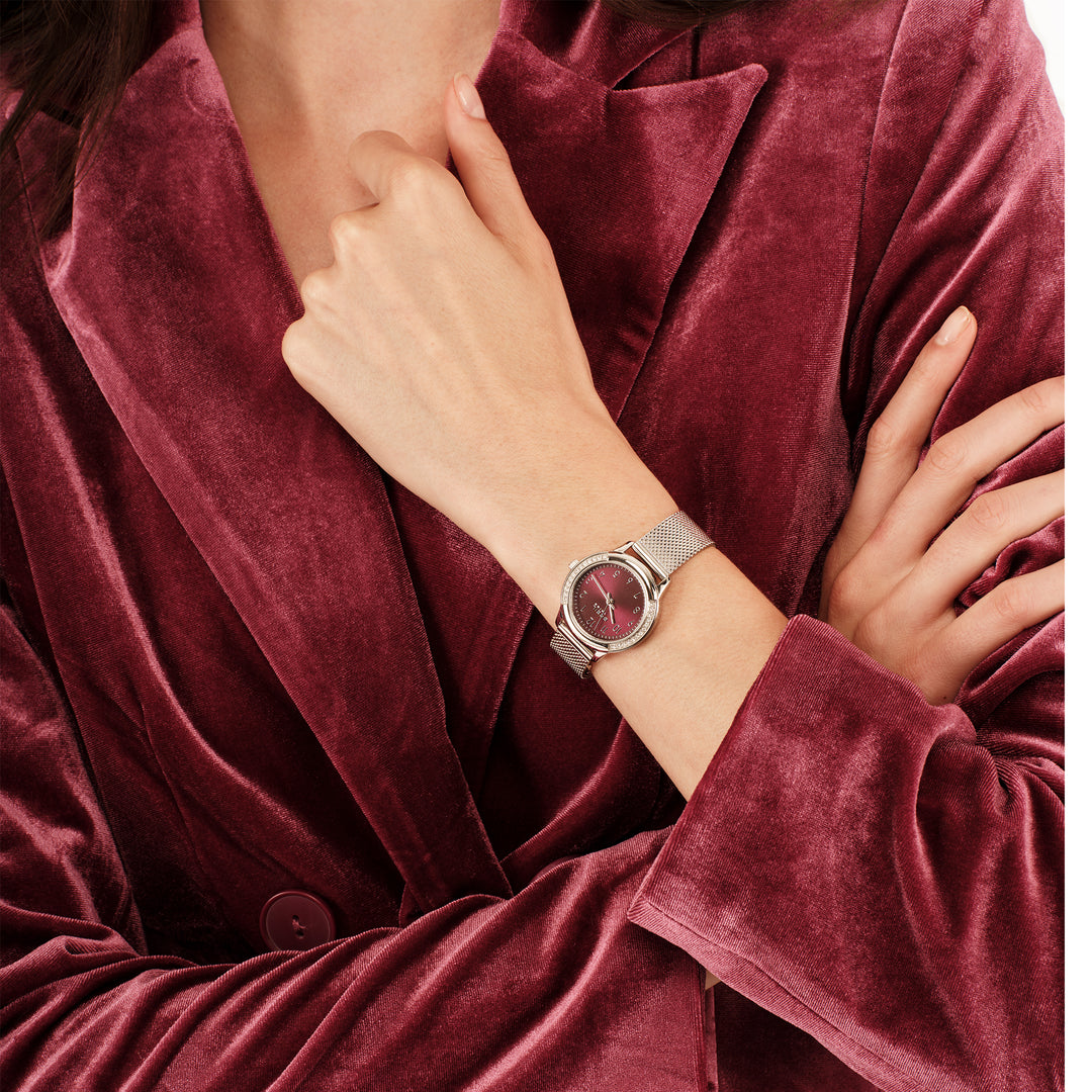 Breil Eye To Eye horloge 30mm bordeaux quartz staal EW0804
