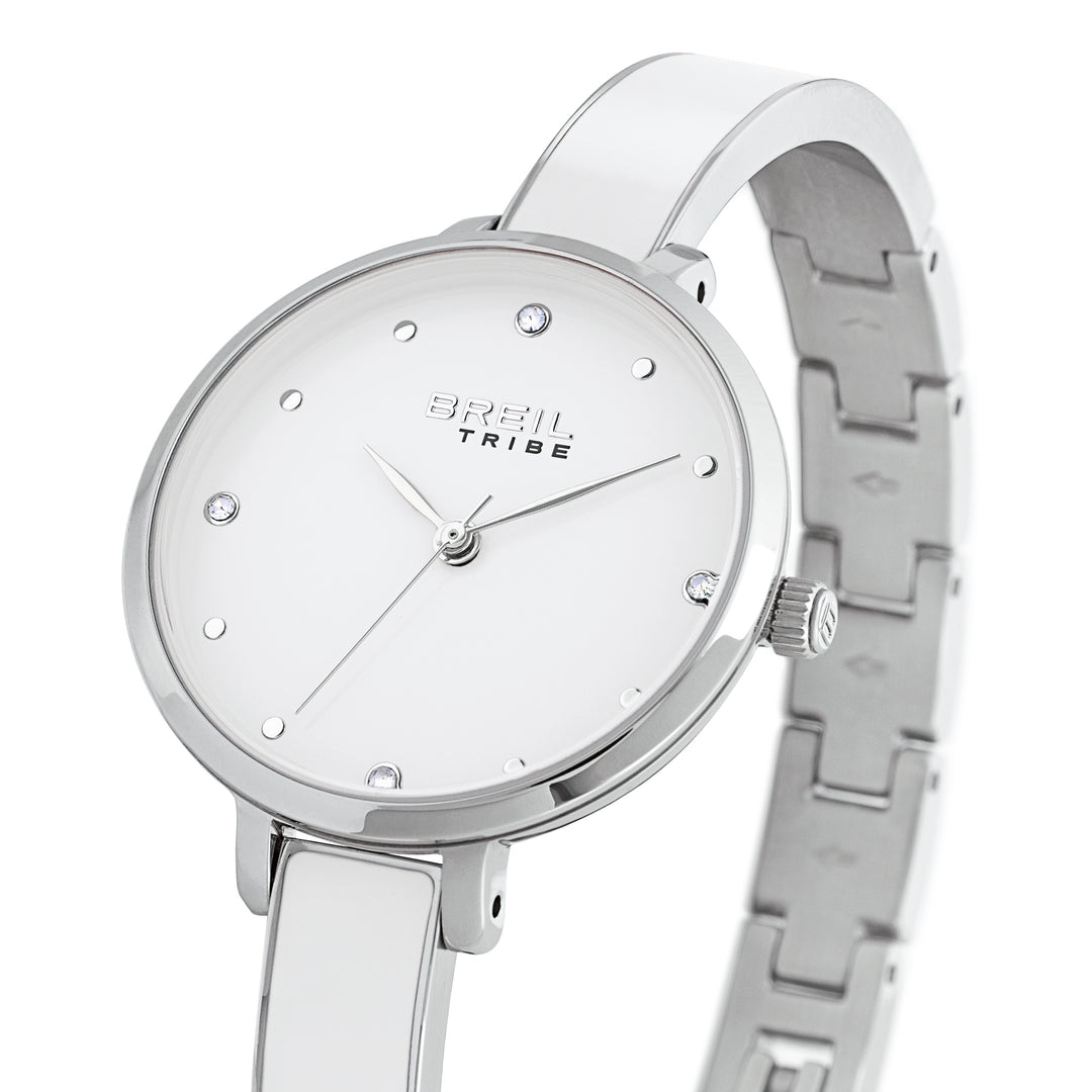 Breil horloge Sorbet Time 30 mm wit quartz staal EW0826