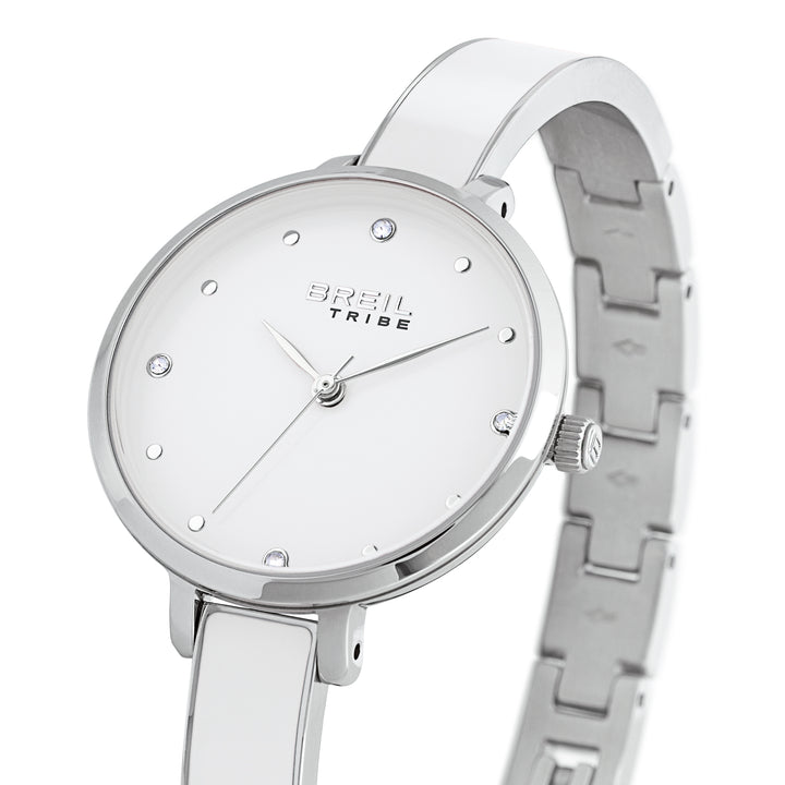 Breil horloge Sorbet Time 30 mm wit quartz staal EW0826