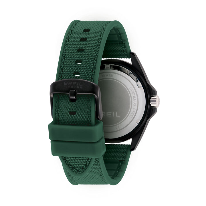 Breil watch Black Horizon 42mm green quartz steel black PVD finish EW0836