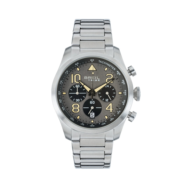 Breil Recon Chrono horloge 42mm grijs quartz staal EW0839