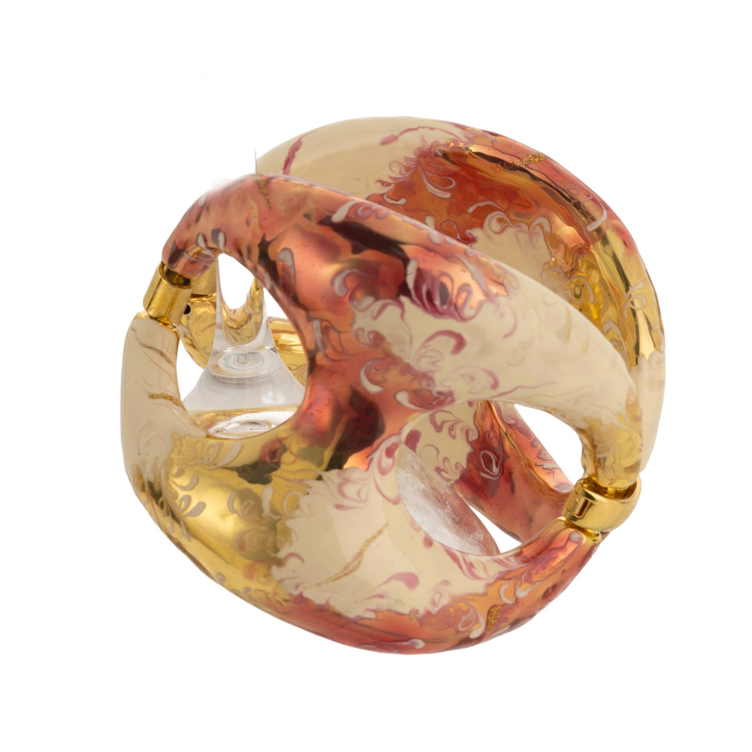 Federica Rossi Sea Collection armband Maglia Marina brons PVD afwerking 18kt goud roze en crème email FR.BR.25