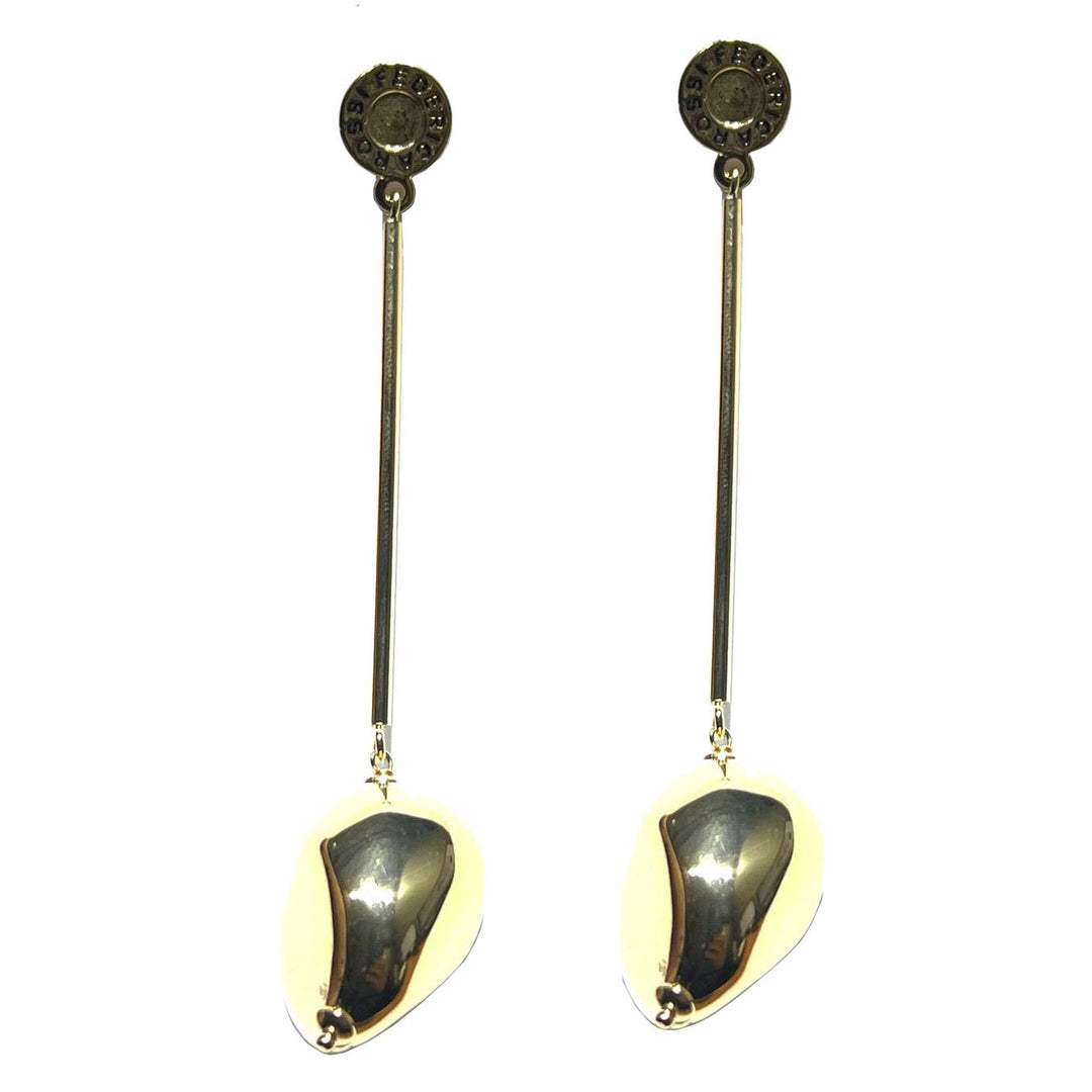 Federica Rossi Bon Bon hanger oorbellen brons PVD afwerking 18 kt goud FR.OR.04