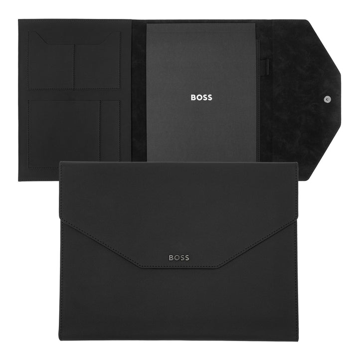 Hugo Boss A4 Rive Black Folder HDF414A