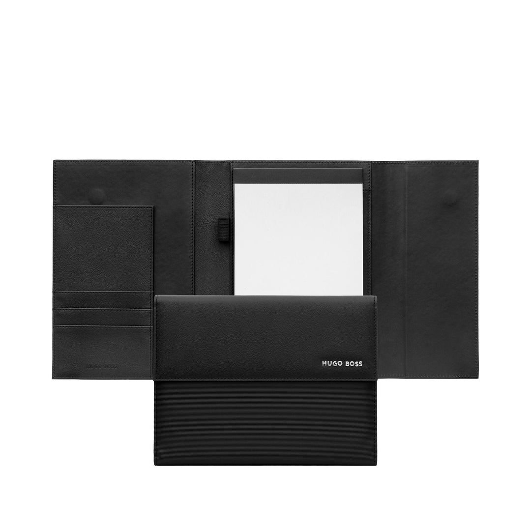 Hugo Boss A5 Pinstripe Folder Black HDM210A