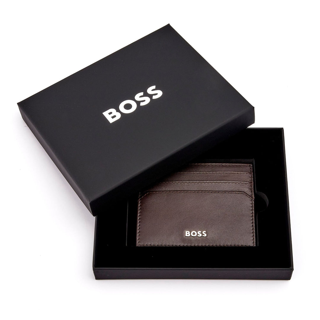 Hugo Boss Kaarthouder Klassiek Glad Bruin HLC403Y
