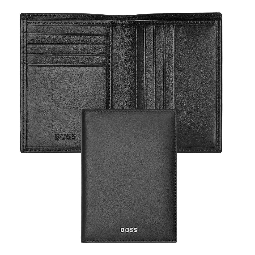 Hugo Boss Classic Smooth Folding Card Holder Black HLE403A