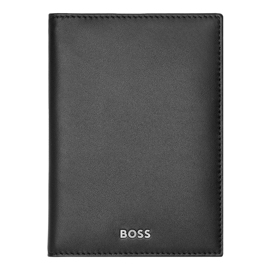 Hugo Boss Trifold Card Holder Classic Smooth Black HLF403A