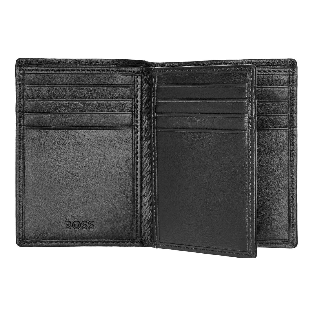 Hugo Boss Trifold Card Holder Classic Smooth Black HLF403A