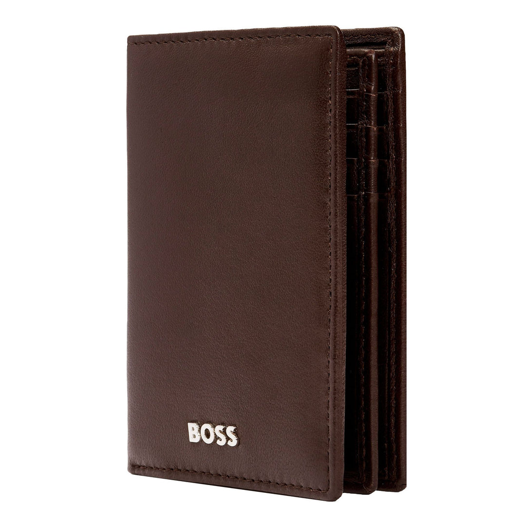 Hugo Boss Driebladige kaarthouder Klassiek glad bruin HLF403Y