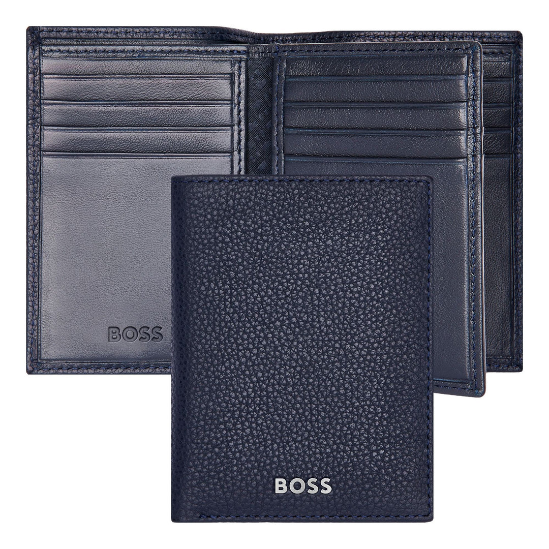 Hugo Boss Trifold Card Holder Classic Grained Navy HLF416N