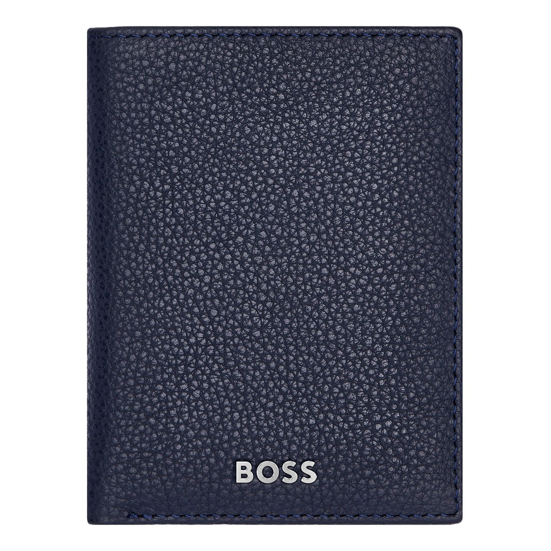 Hugo Boss Trifold Card Holder Classic Grained Navy HLF416N