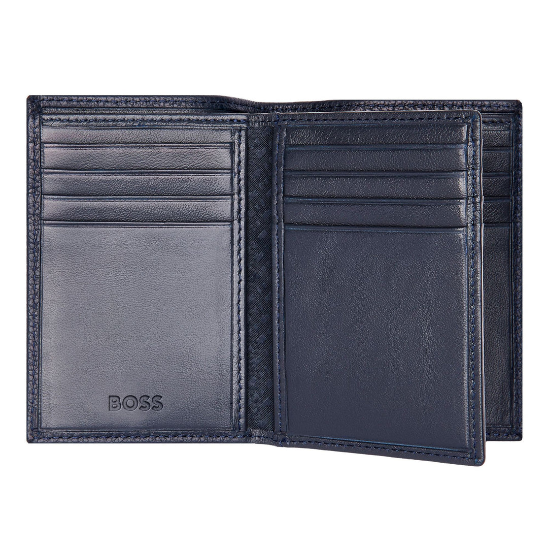 Hugo Boss Trifold Card Holder Classic Grained Navy HLF416N