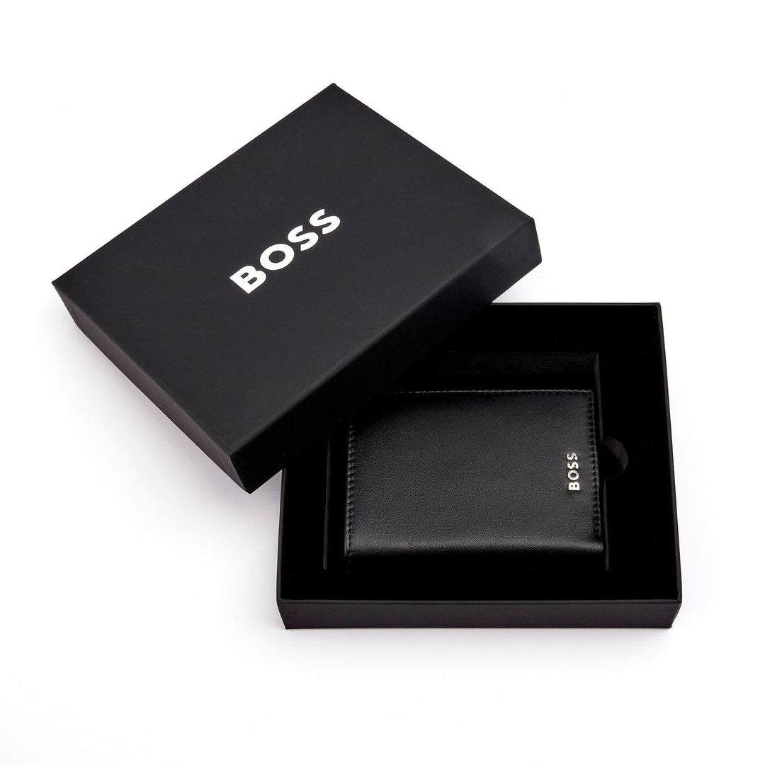 Hugo Boss Kartenhalter mit Klappe und Geldfach Classic Smooth Black HLG403A