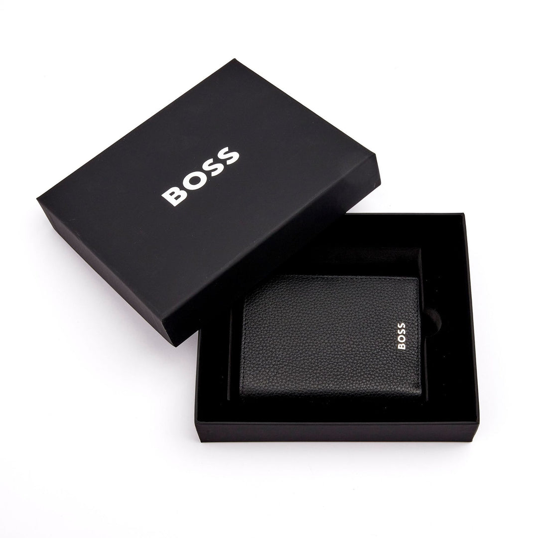 Hugo Boss Kartenhalter mit Klappe und Geldfach Classic Grained Black HLG416A