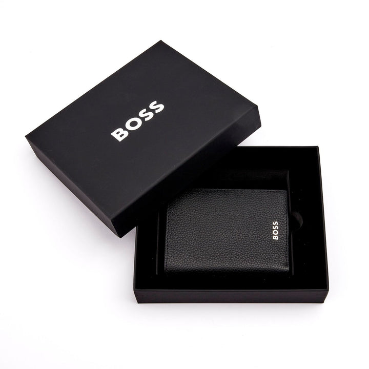Hugo Boss Kartenhalter mit Klappe und Geldfach Classic Grained Black HLG416A