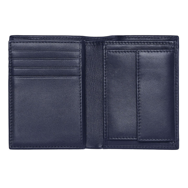 Hugo Boss Card Holder with Flap and Money Pocket Classic Grained Navy HLG416N