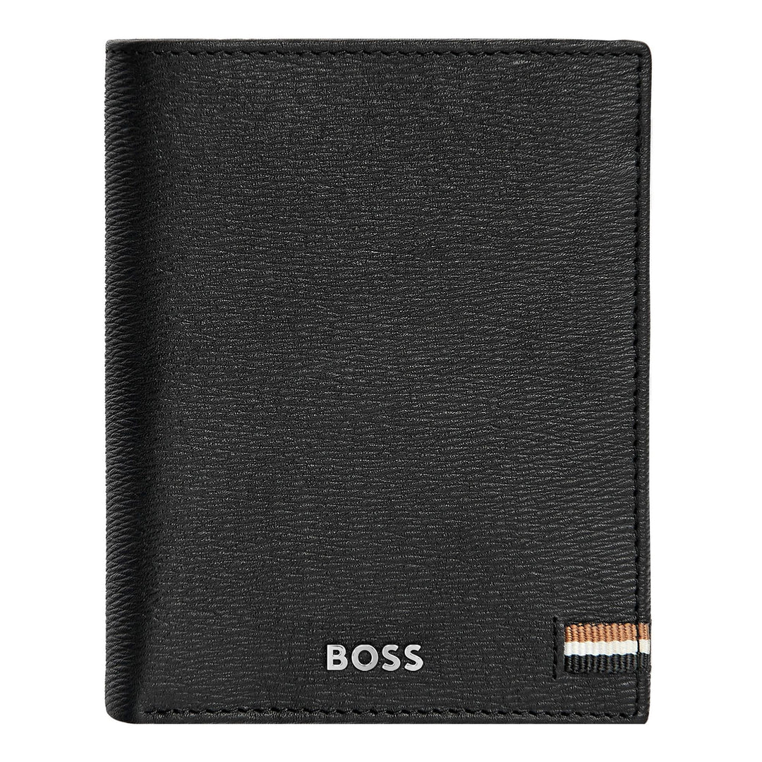Hugo Boss Kartenetui mit Klappe und Geldfach Iconic Black HLG421A