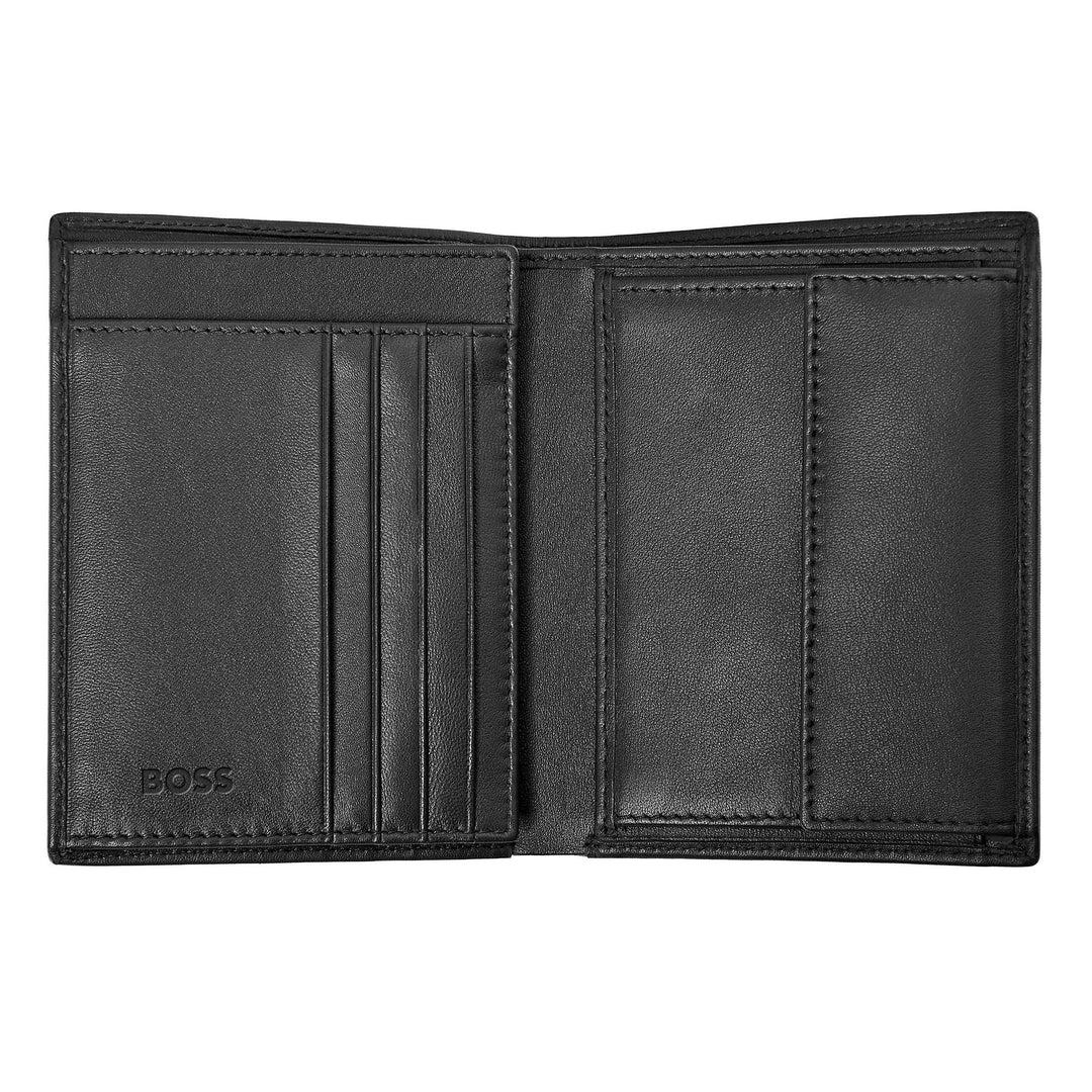 Hugo Boss Kartenetui mit Klappe und Geldfach Iconic Black HLG421A
