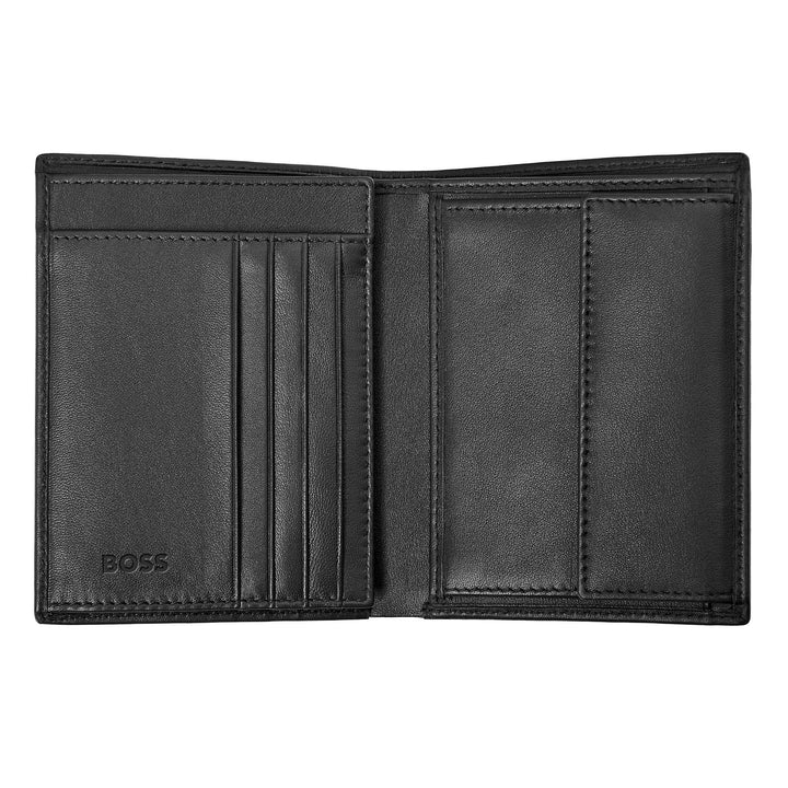 Hugo Boss Kartenetui mit Klappe und Geldfach Iconic Black HLG421A