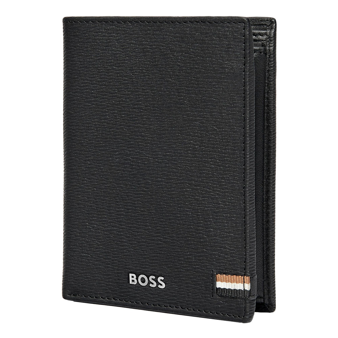 Hugo Boss Kartenetui mit Klappe und Geldfach Iconic Black HLG421A