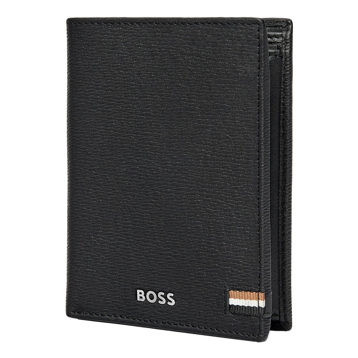 Hugo Boss Kartenetui mit Klappe und Geldfach Iconic Black HLG421A