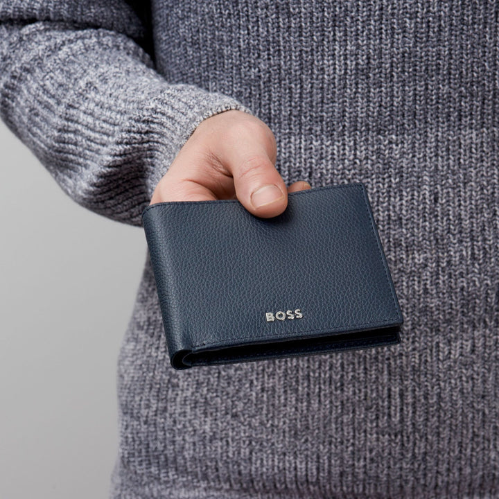 Hugo Boss Classic Grained Navy geldportemonnee HLM416N