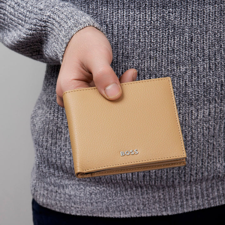 Hugo Boss Flap Wallet Classic genarbt Kamel HLN416X