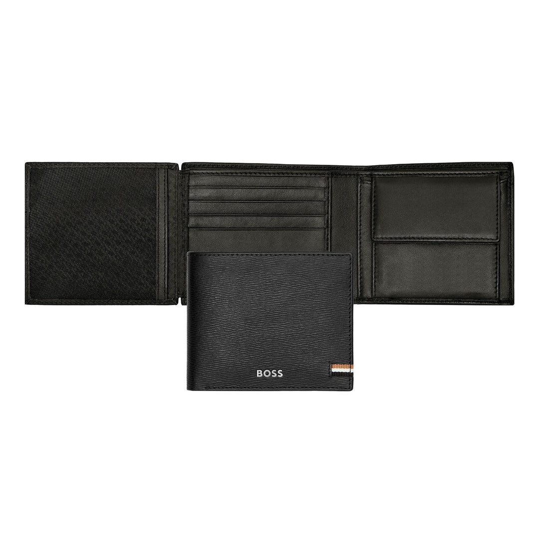 Hugo Boss Geldportemonnee met klep Iconic Black HLN421A
