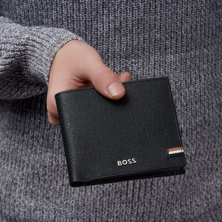 Hugo Boss Geldportemonnee met klep Iconic Black HLN421A