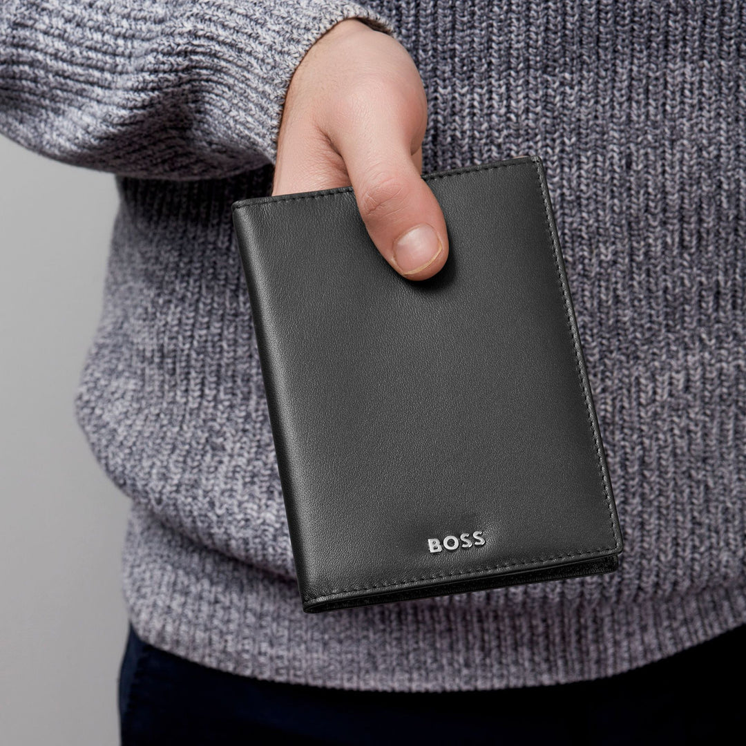 Hugo Boss Vertical wallet with flap Classic Smooth Black HLO403A