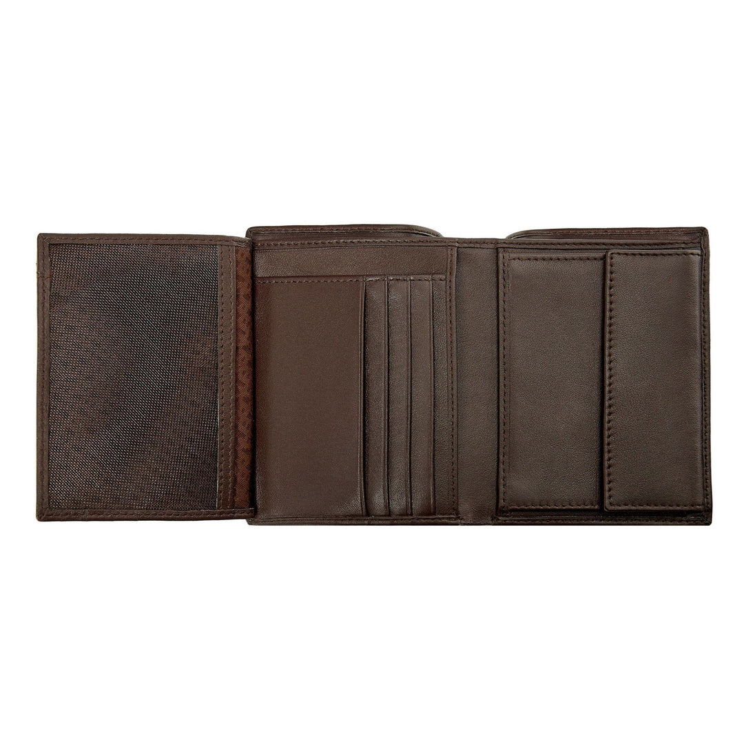 Hugo Boss Verticale portemonnee met klep Classic Smooth Brown HLO403Y