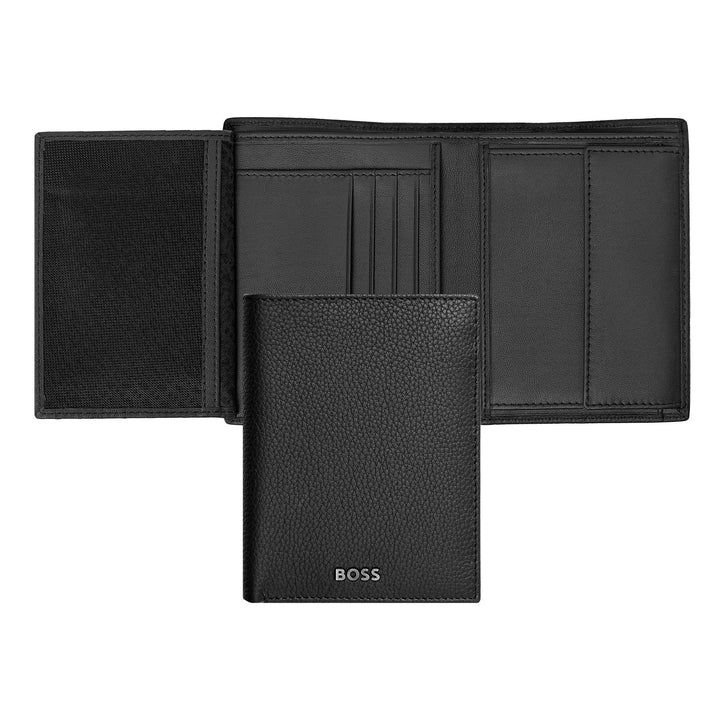 Hugo Boss Geldbrieftasche mit vertikaler Klappe Classic Granulated Black HLO416A