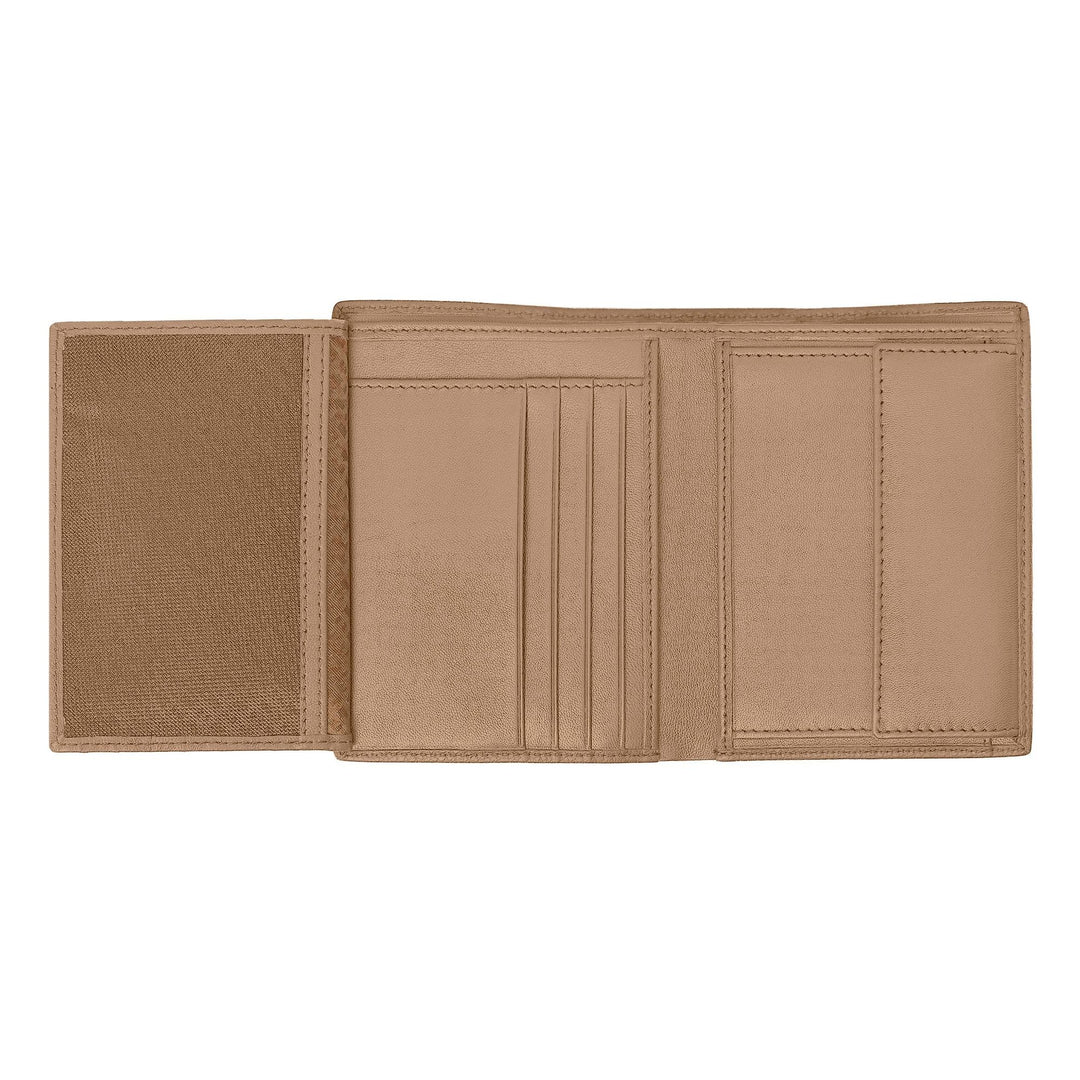 Hugo Boss Verticale portemonnee met klep Classic Granulated Camel HLO416X