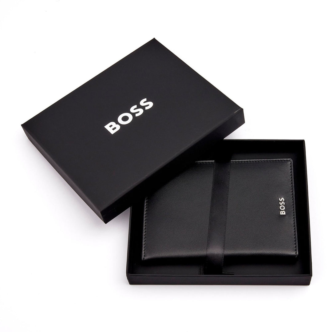 Hugo Boss Classic Smooth Black Passport Holder HLP403A