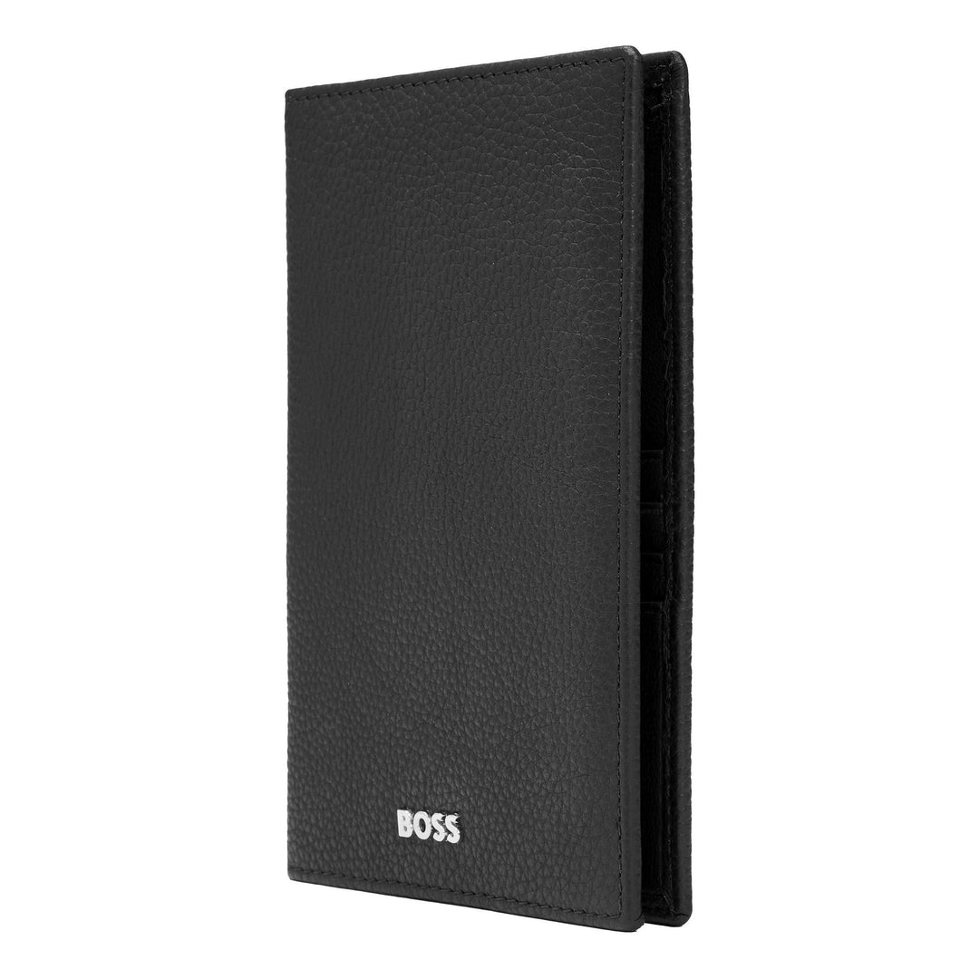 Hugo Boss paspoorthouder klassiek generfd zwart HLP416A