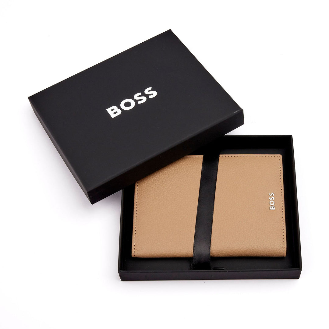 Hugo Boss Classic Reisepasshülle Granat Kamel HLP416X