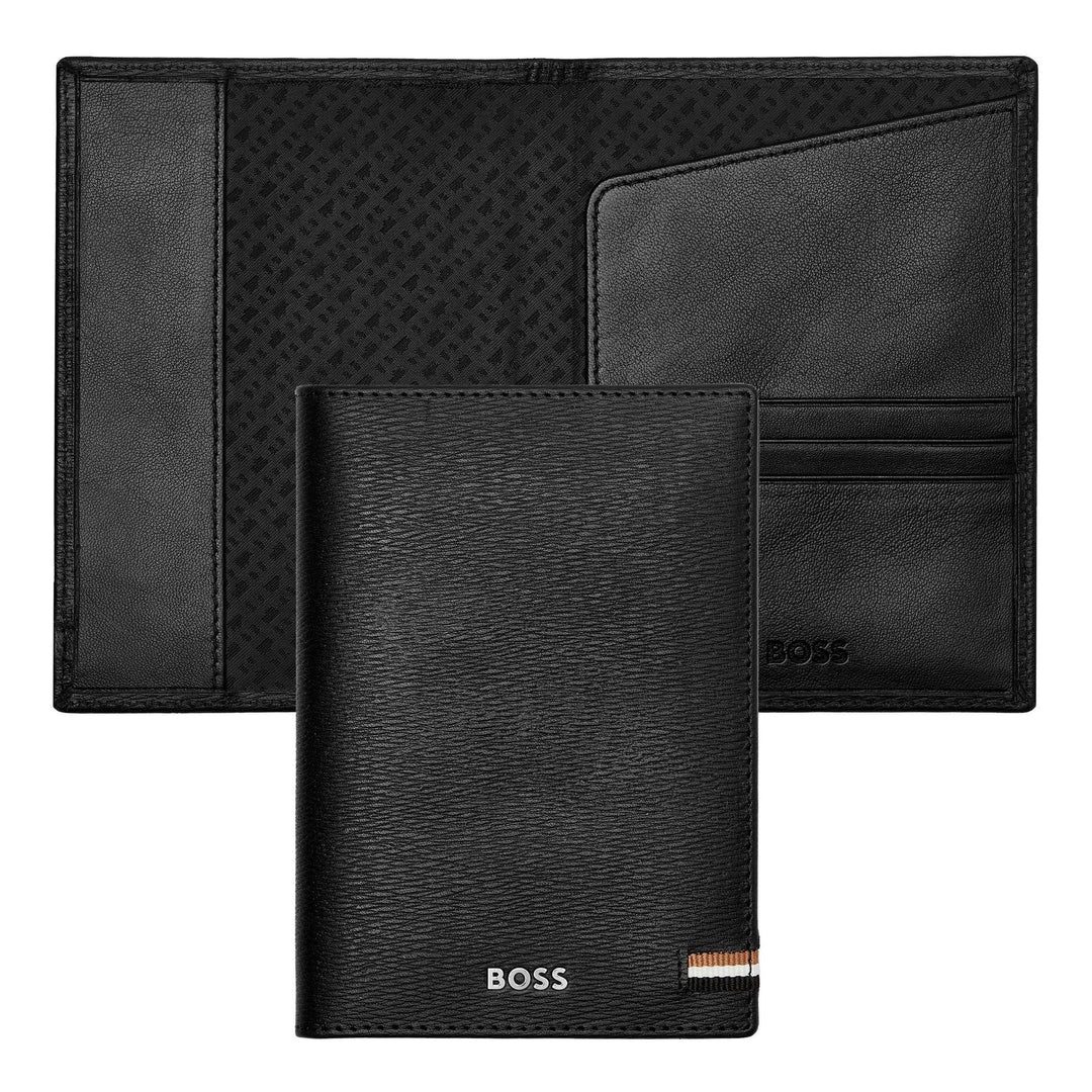 Hugo Boss Passport Holder Iconic Black HLP421A